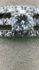Platinum-Diamond Wedding Set 17 Diamonds 1.86 Carat T.W. 950 Platinum 8g Size:7